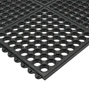 Ring Rubber Mat for Wet Areas - black, 12 mm (914x914 mm)