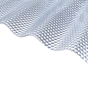 Corrugated polycarbonate sheet Diamond 76/18 Clear – UV-protected 1045 mm
