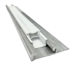 Aluminium clamping profile single - for film, silver