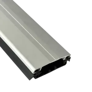 Aluminium clamping profile - anodized, with rubber gaskets, silver