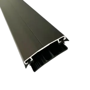 Aluminium clamping profile - anodized, with rubber gaskets, brown