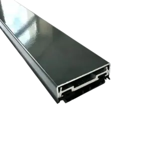 Aluminium clamping profile - anodized, with cover cap & gaskets, anthracite