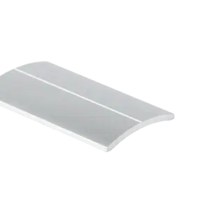 Aluminium convex strip - anodized, silver