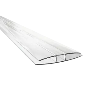 Plastic H profile - clear (4-32mm)