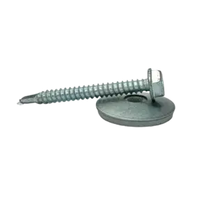 Self-drilling Screws for Metal with Gasket - galvanized, Hex (50 pcs)