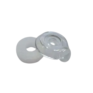 Plastic Discs with Cap - Clear Plastic (25 pcs)
