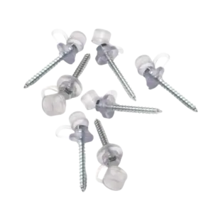 Wood Screws with Gasket and Cap - galvanized, Hex (50 pcs)