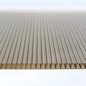 Multiwall polycarbonate 6 mm Bronze – Polygal UV-protected 1300 g/m² (cut to size)