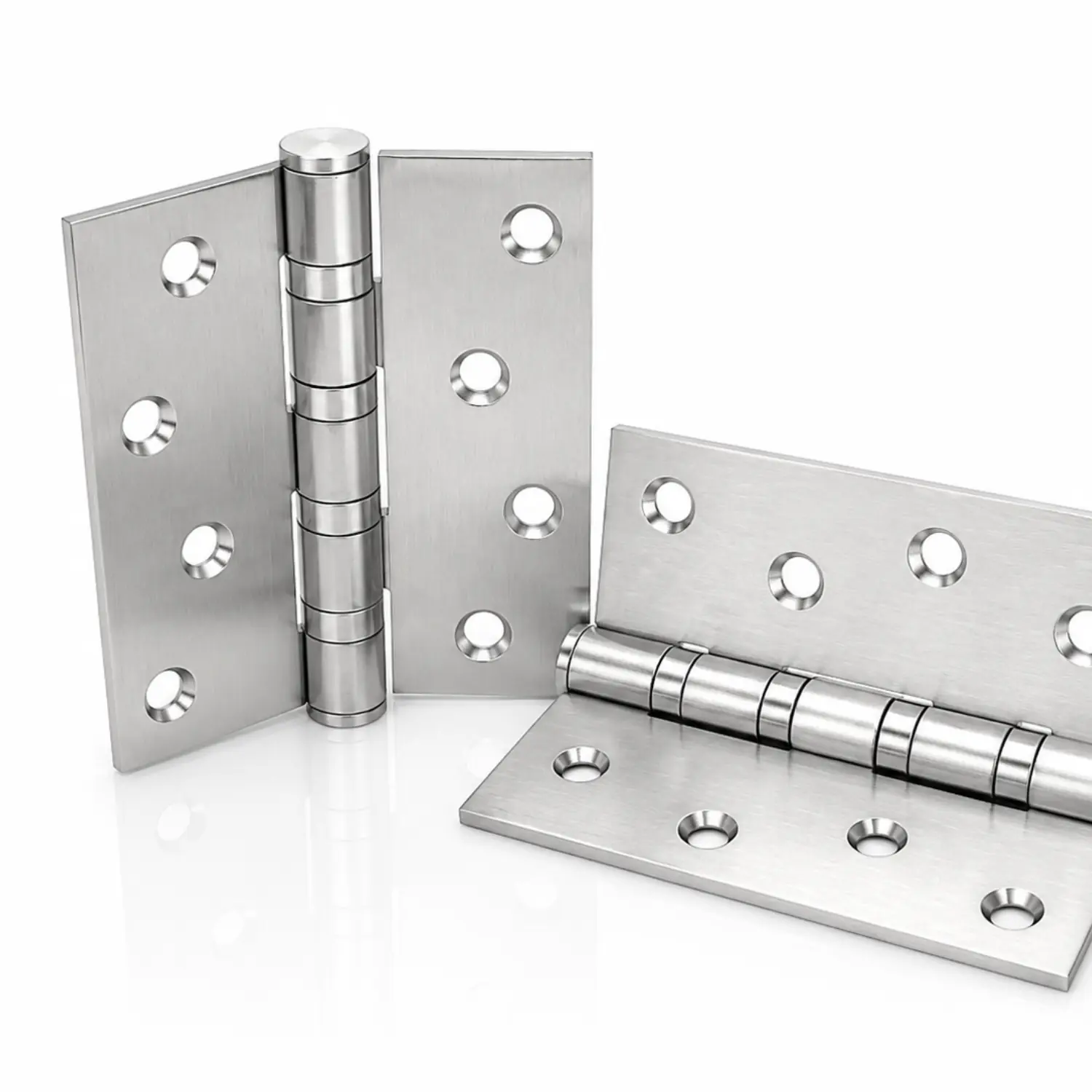 Stainless Steel Door Hinge Set (2 Pack) – 102 x 89 mm - Image 2