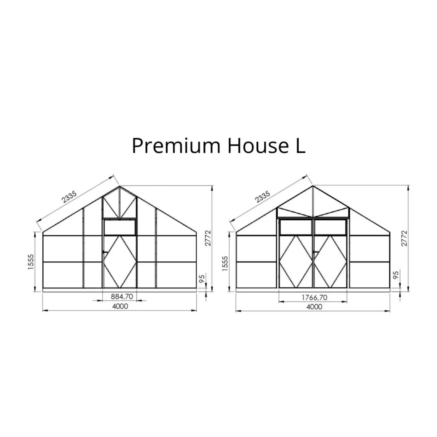 Premium House L Greenhouse (16,4-66,8m²) - Image 3