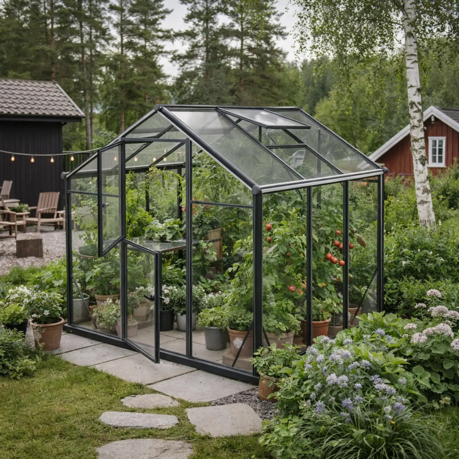 Sanus L Hybrid Glass Greenhouse (3,3-14,1m²)