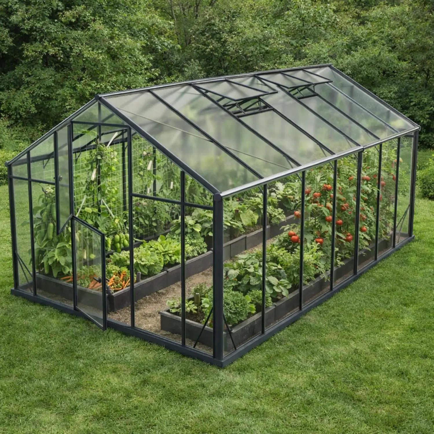 Sanus XL Hybrid Glass Greenhouse (4,4-18,6m²)